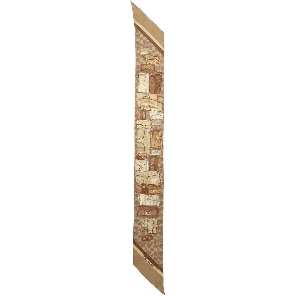 Coach Stacked Tabby Printed Wide Silk Skinny