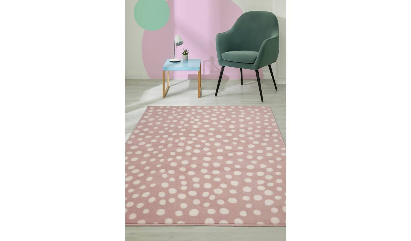 Homemaker Spot Pink Cut Pile Rug - 160x230cm