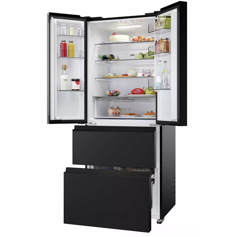 Haier HFR3718ENPT Fridge Freezer - Black