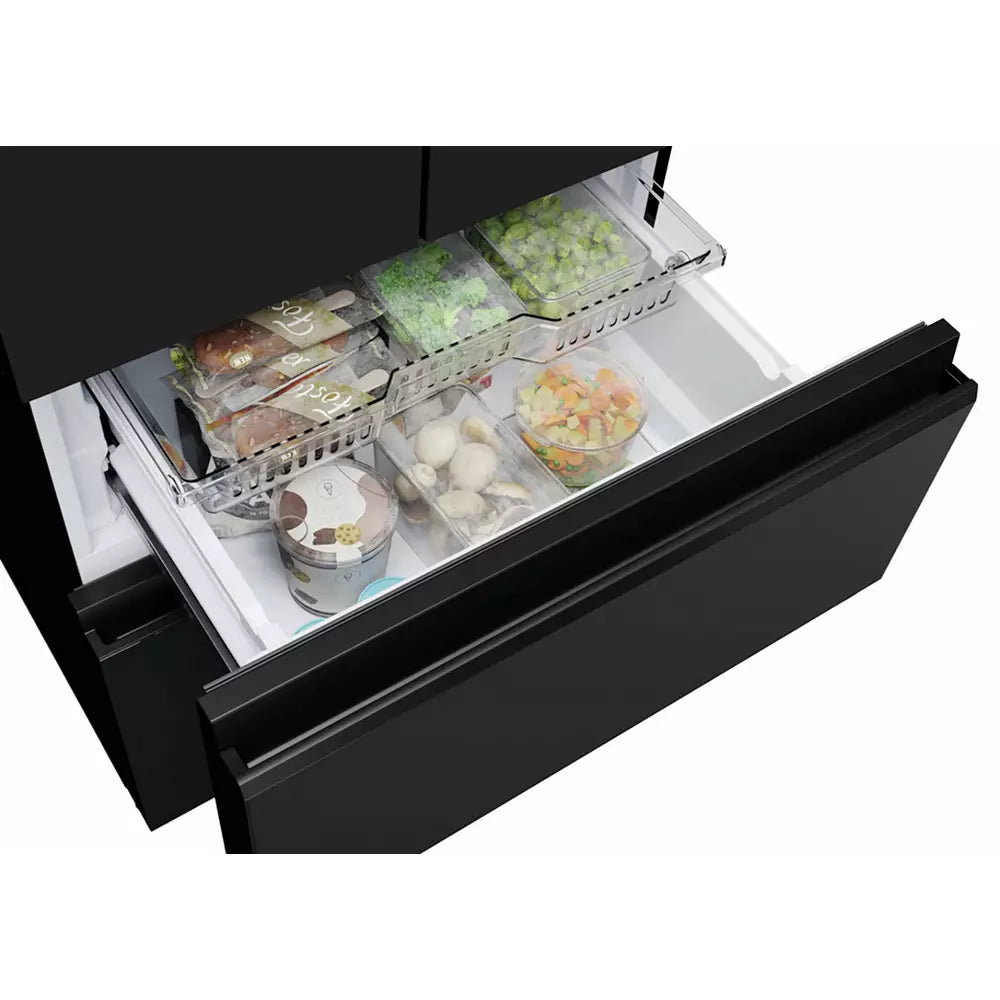 Haier HFR3718ENPT Fridge Freezer - Black