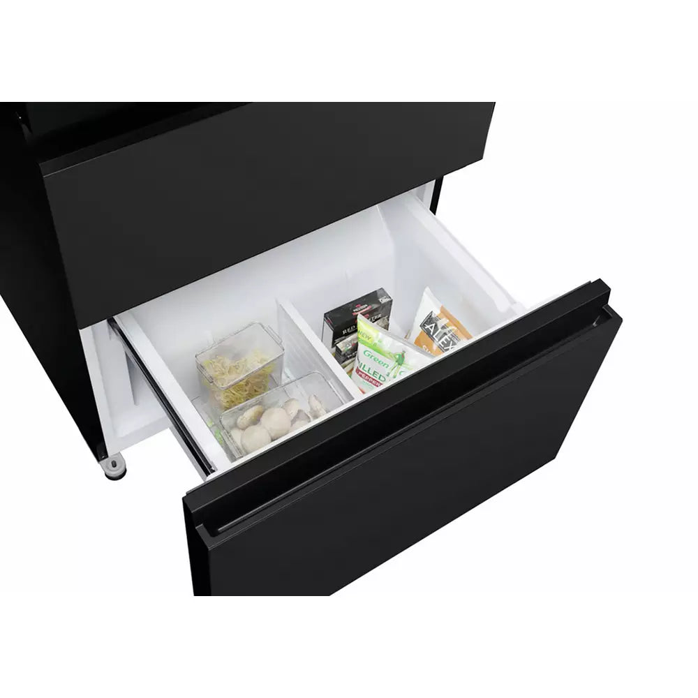 Haier HFR3718ENPT Fridge Freezer - Black