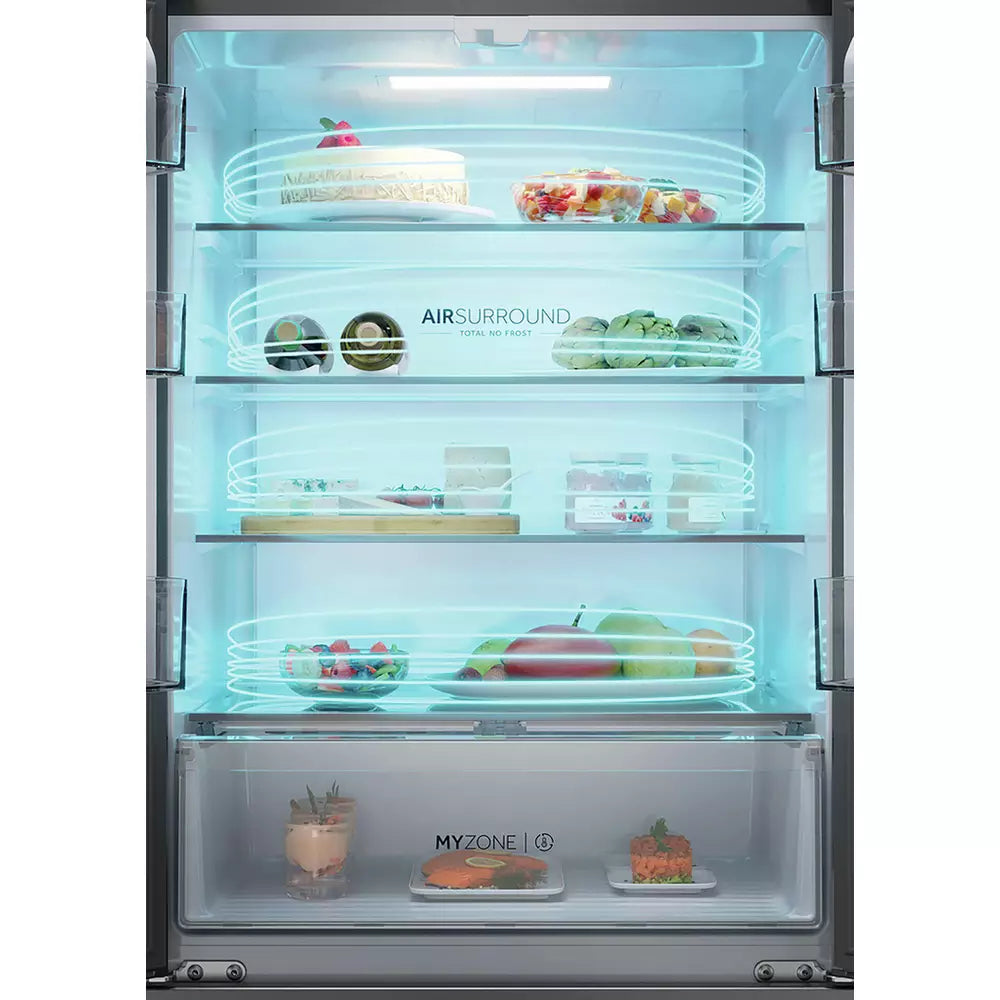 Haier HFR3718ENPT Fridge Freezer - Black