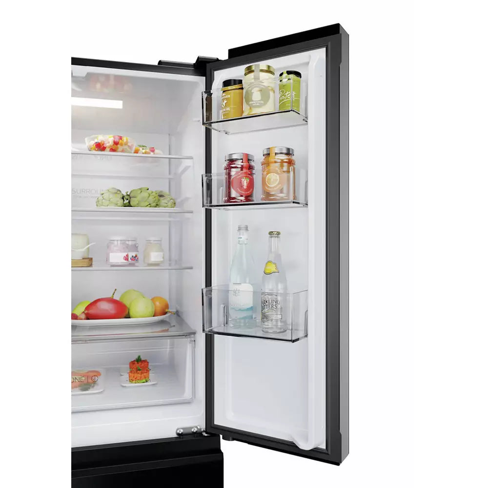 Haier HFR3718ENPT Fridge Freezer - Black