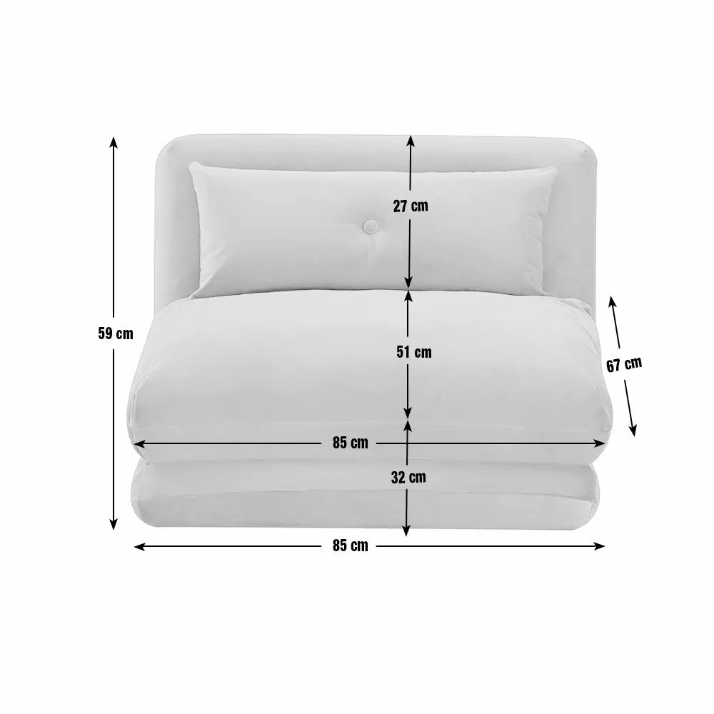 Habitat Lexi Single Velvet Chairbed - Navy