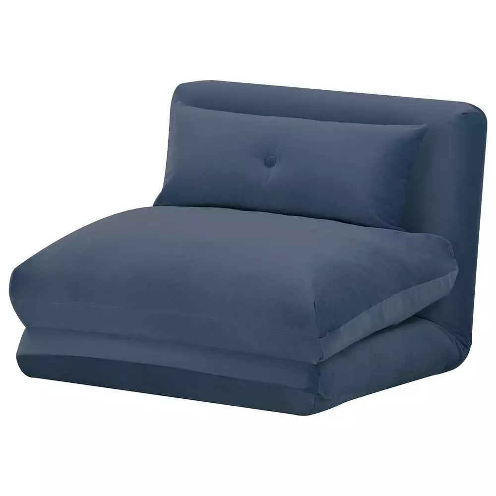 Habitat Lexi Single Velvet Chairbed - Navy