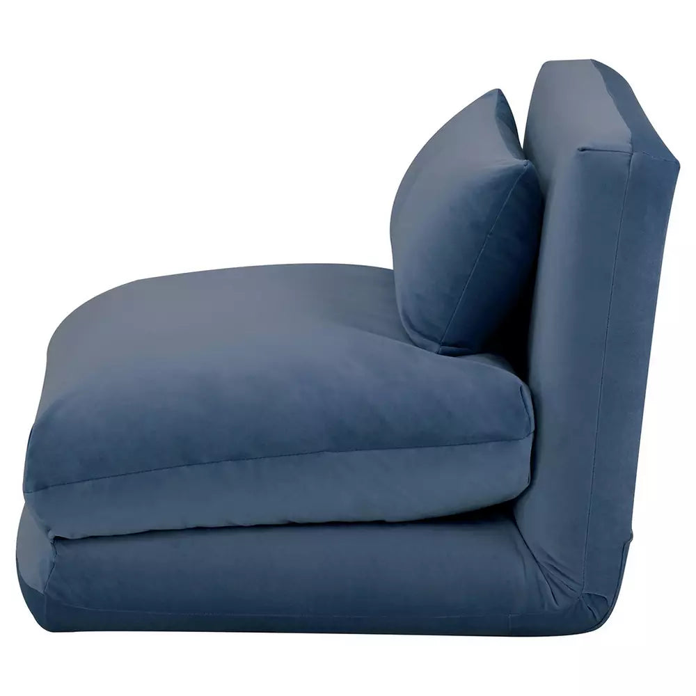 Habitat Lexi Single Velvet Chairbed - Navy