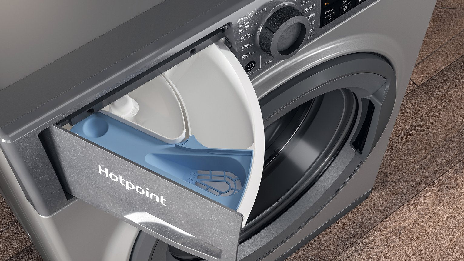 Hotpoint NSWM846GGUK 8KG 1400 Spin Washing Machine-Graphite