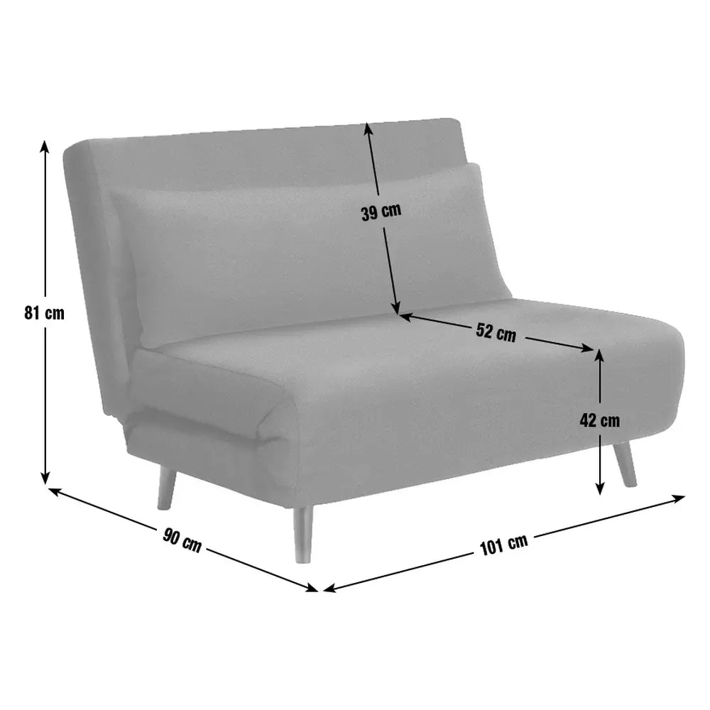 Habitat Roma Small Double Velvet Chairbed - Chocolate
