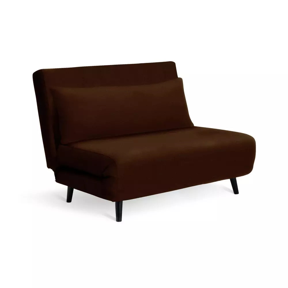 Habitat Roma Small Double Velvet Chairbed - Chocolate