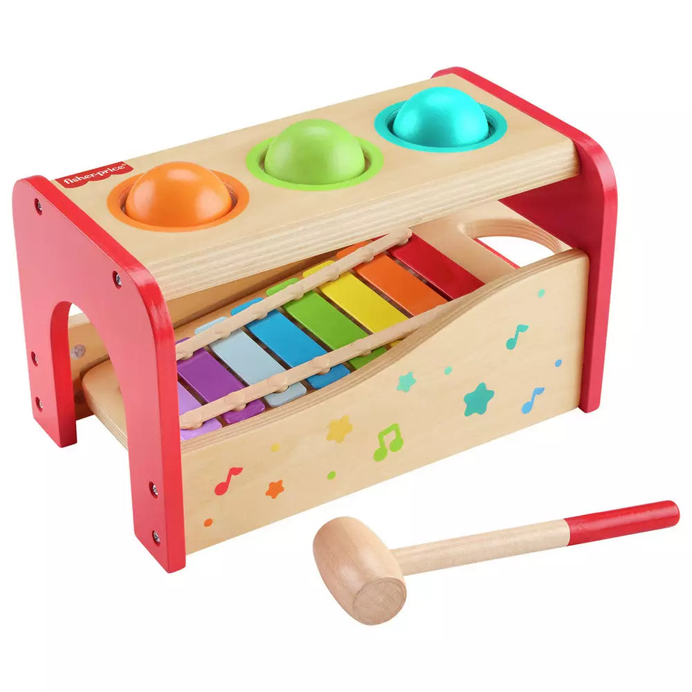Fisher-Price wooden Pound & Tap Bench & Xylophone music toy