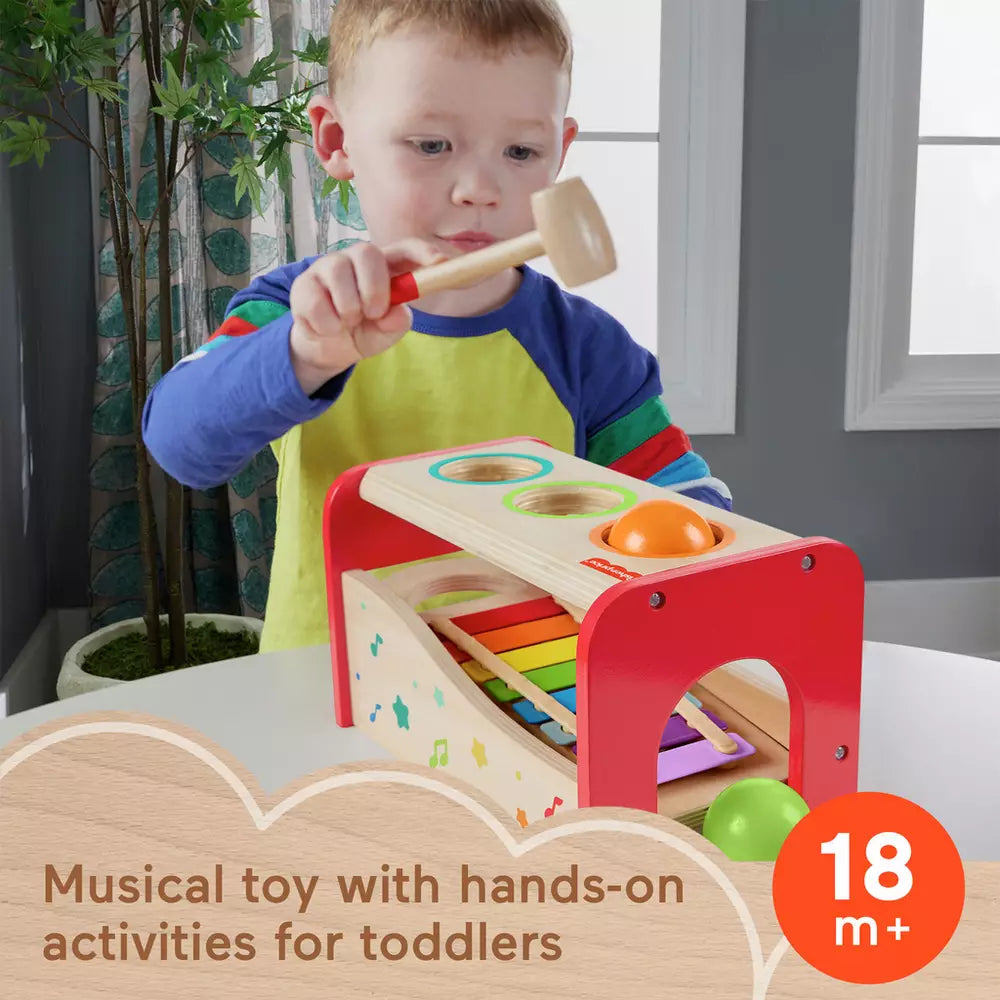Fisher-Price wooden Pound & Tap Bench & Xylophone music toy