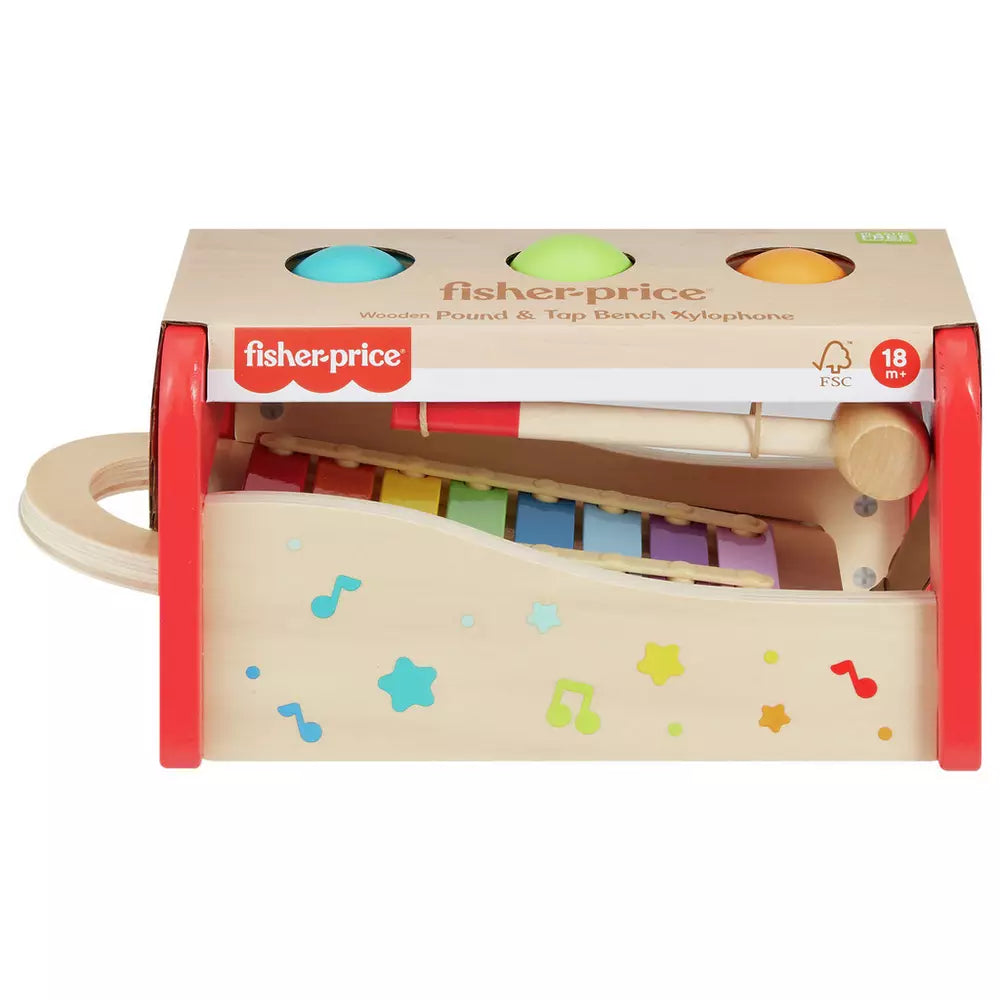 Fisher-Price wooden Pound & Tap Bench & Xylophone music toy
