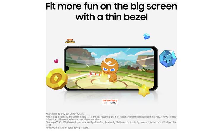 SIM Free Samsung Galaxy A26 5G 256GB AI Mobile Phone - Black