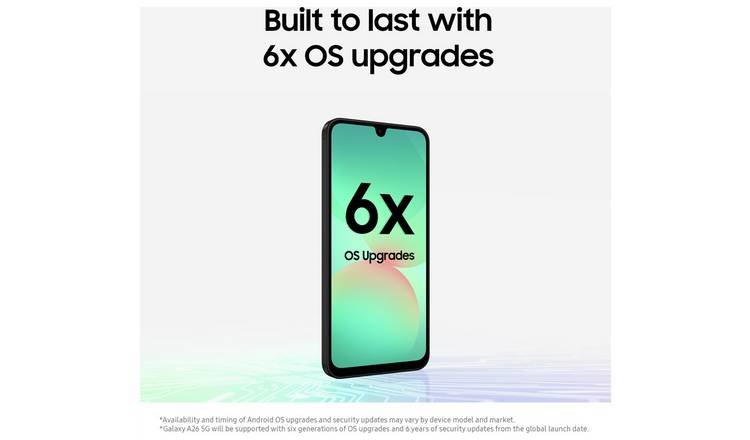 SIM Free Samsung Galaxy A26 5G 256GB AI Mobile Phone - Black
