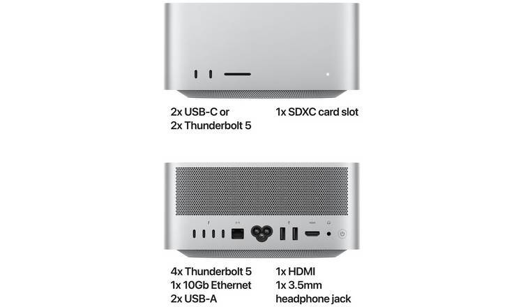 Apple Mac Studio 2025 M3 Ultra 96GB 1TB Desktop - Silver