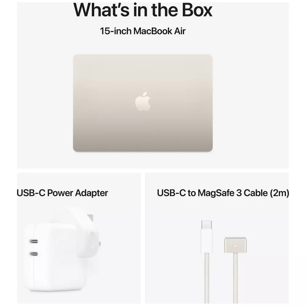 Apple MacBook Air 2025 15.3in M4 16GB 256GB - Starlight