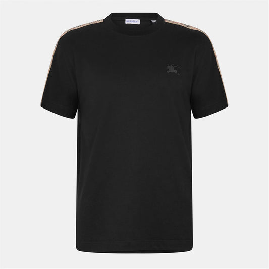 Mens Check Trim Cotton T-Shirt