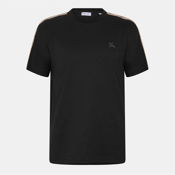 Mens Check Trim Cotton T-Shirt