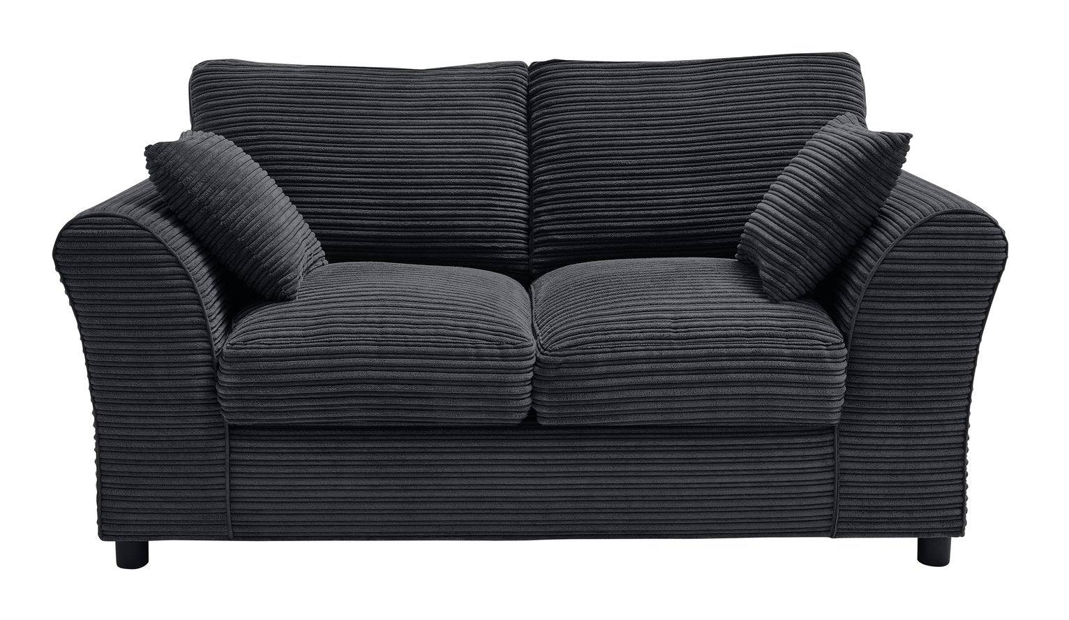 Argos Home Harry Cord 2 Seater Sofa - Charcoal