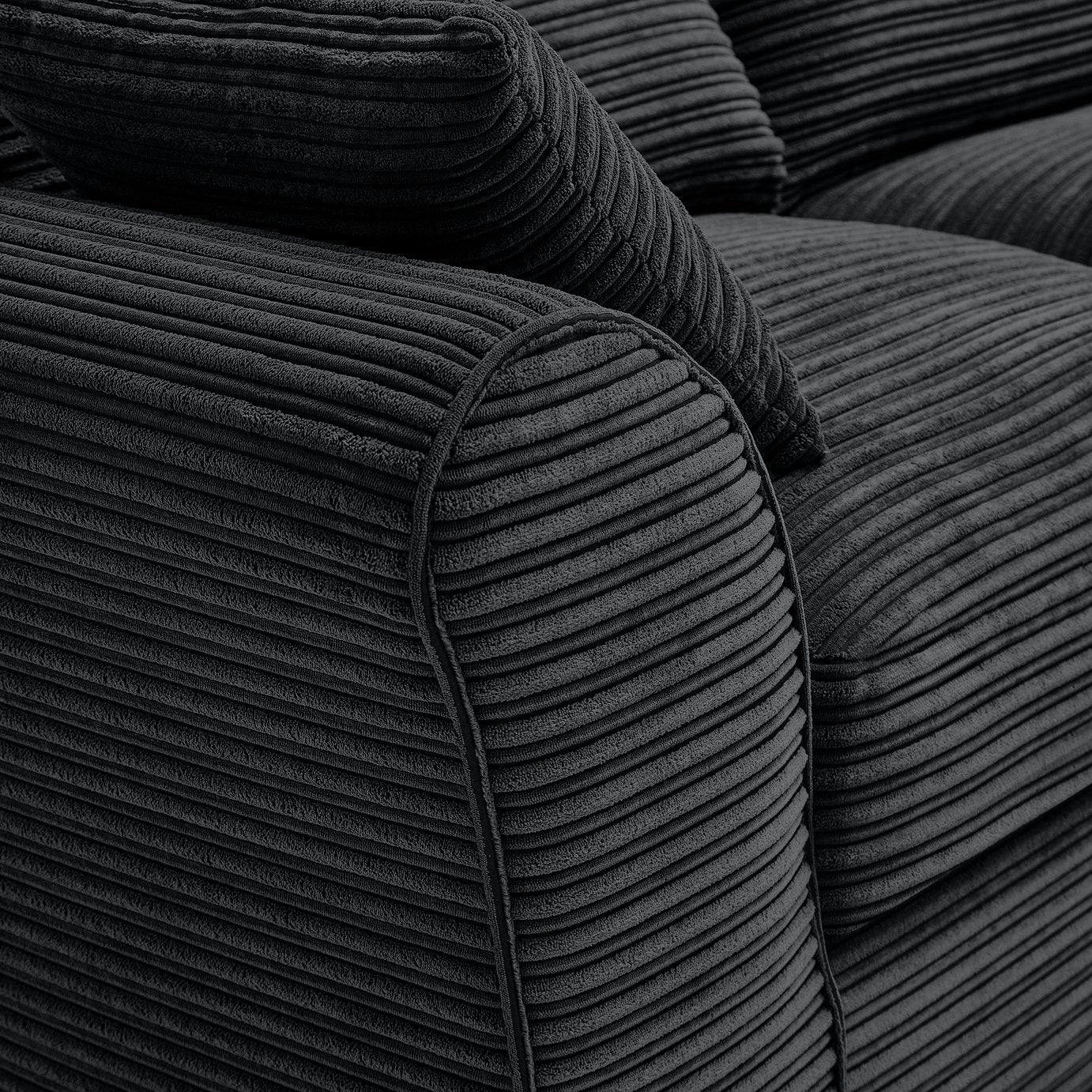 Argos Home Harry Cord 2 Seater Sofa - Charcoal