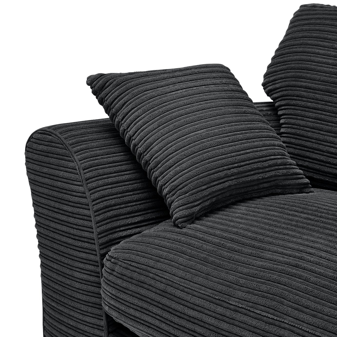 Argos Home Harry Cord 2 Seater Sofa - Charcoal