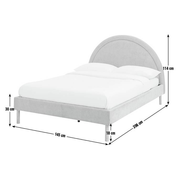 Habitat Sol Double Fabric Bed Frame - Grey