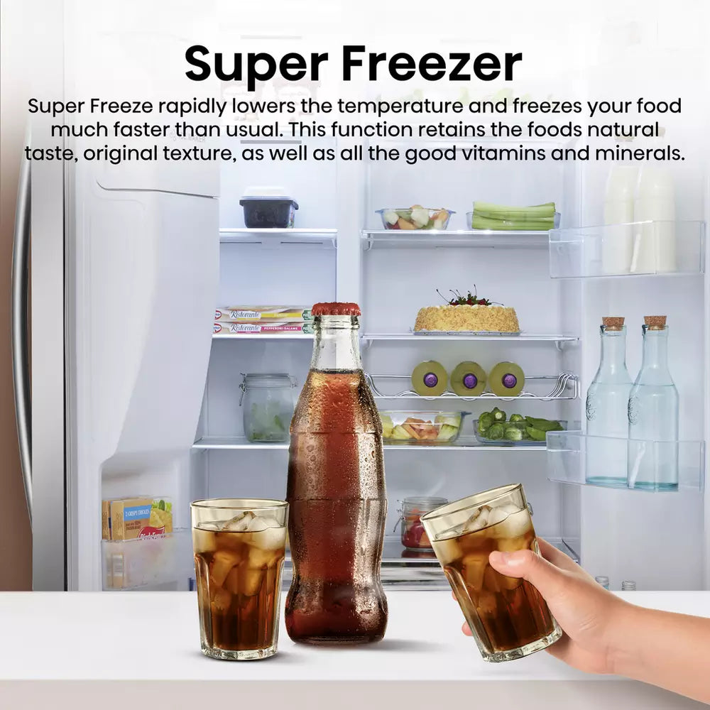 Hisense RS694N4ICE Fridge Freezer - Stainless Steel