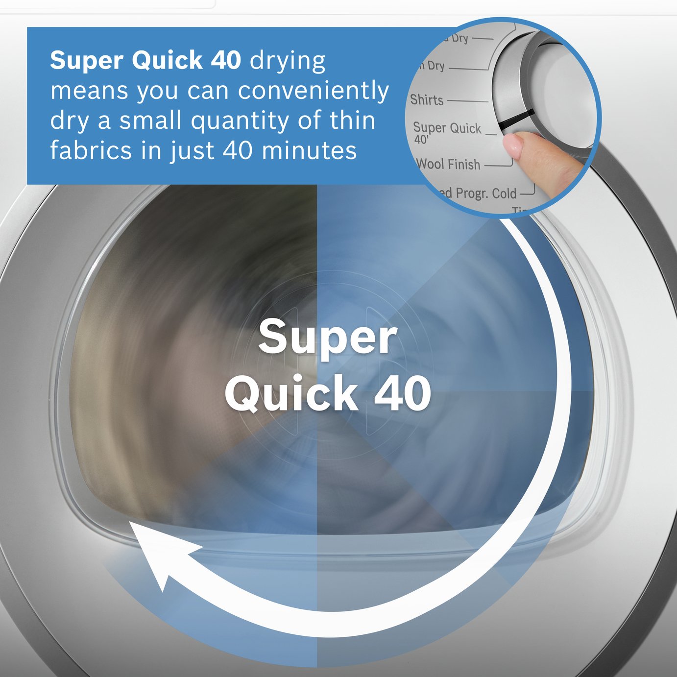 Bosch WTH85226GB 8kg Heat Pump Tumble Dryer - White