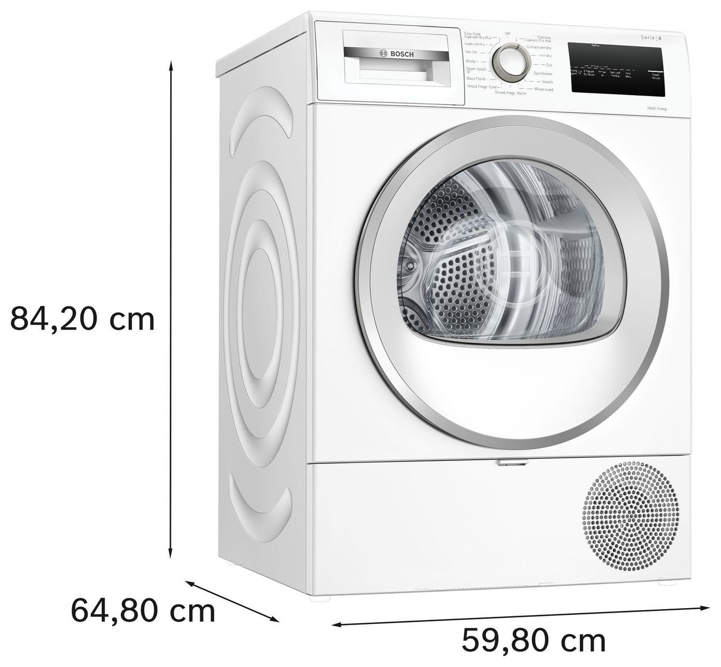Bosch WTH85226GB 8kg Heat Pump Tumble Dryer - White
