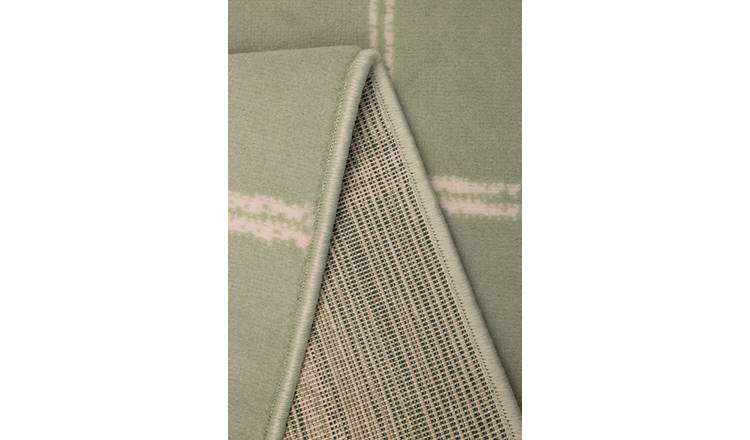 Homemaker Maestro Checks Green Cut Pile Rug - 120x170cm
