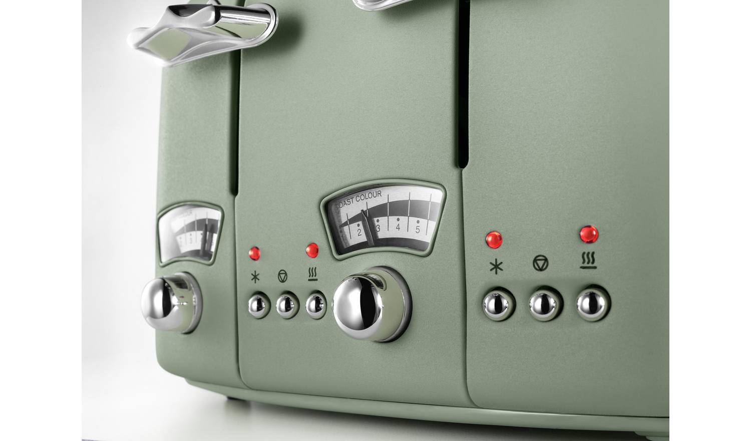 De'Longhi CTO4.GR Argento Flora 4 Slice Toaster - Green