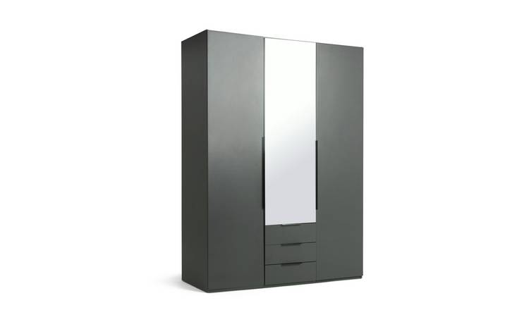 Argos Home Hallingford 3 Door 3 Drawer Wardrobe - Anthracite