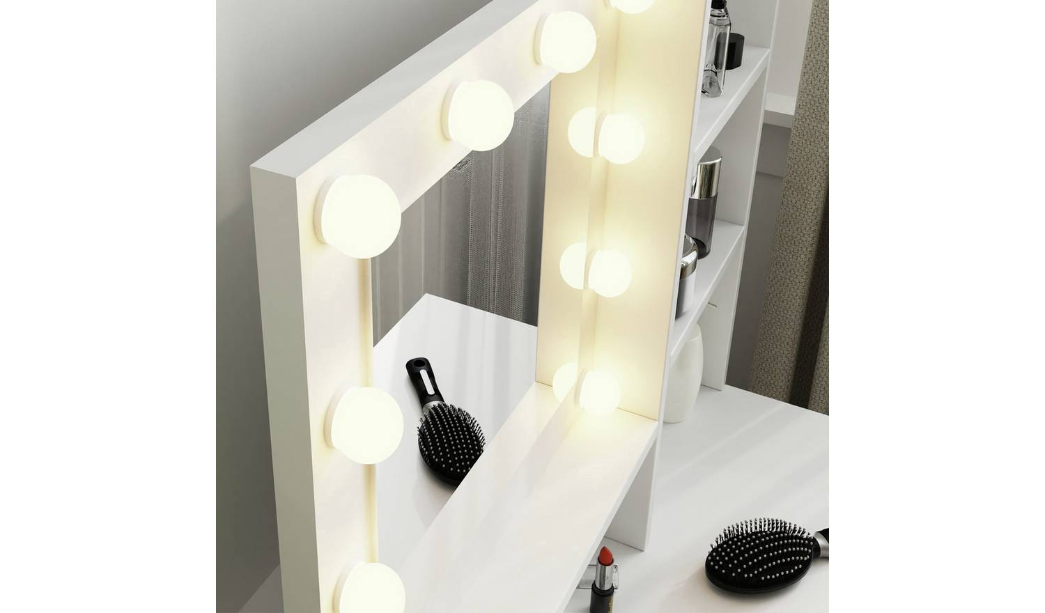 GFW Eva 2 Drawer Dressing Table With Stool - White