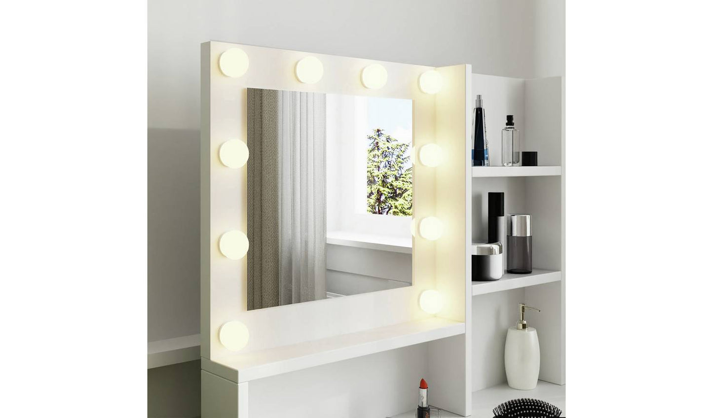 GFW Eva 2 Drawer Dressing Table With Stool - White