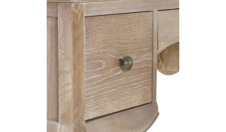 Julian Bowen Camille 2 Drawer Dressing Table and Stool - Oak