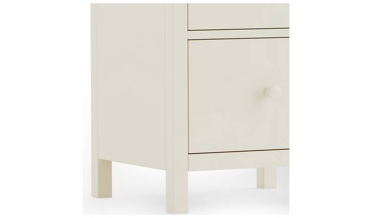 Julian Bowen Coxmoor 2 Drawer Bedside Table - Ivory & Oak