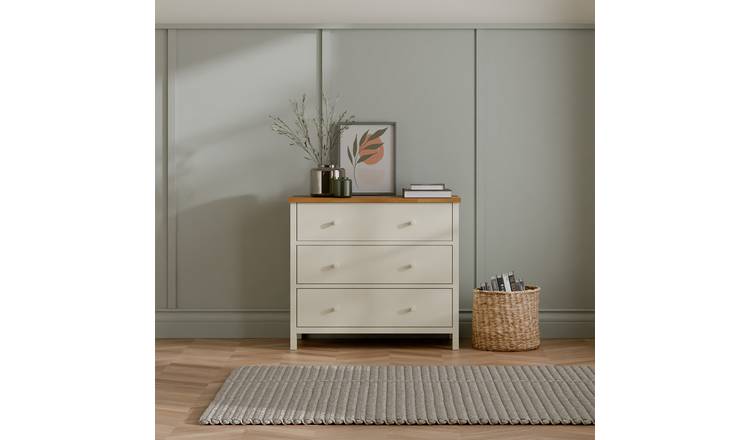 Julian Bowen Coxmoor 3 Drawer Chest - Ivory