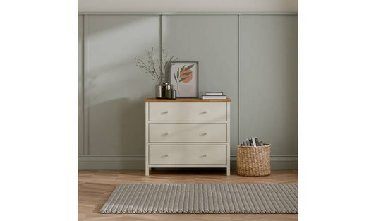 Julian Bowen Coxmoor 3 Drawer Chest - Ivory