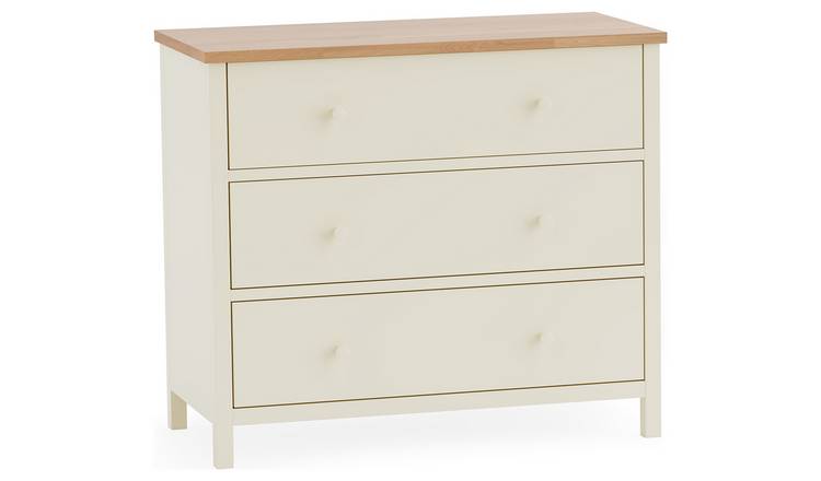 Julian Bowen Coxmoor 3 Drawer Chest - Ivory