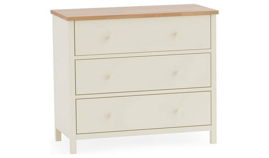 Julian Bowen Coxmoor 3 Drawer Chest - Ivory
