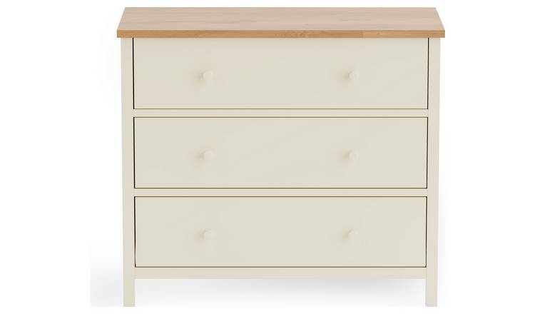 Julian Bowen Coxmoor 3 Drawer Chest - Ivory