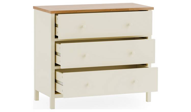 Julian Bowen Coxmoor 3 Drawer Chest - Ivory
