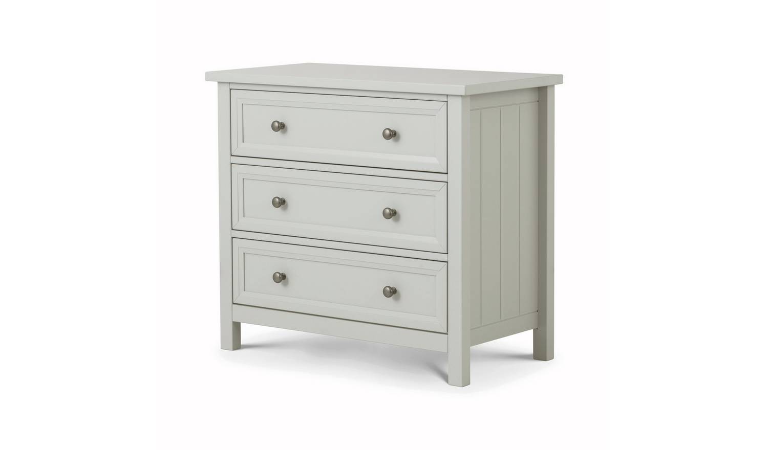 Julian Bowen Maine Wide 3 Drawer Chest - Dove Grey