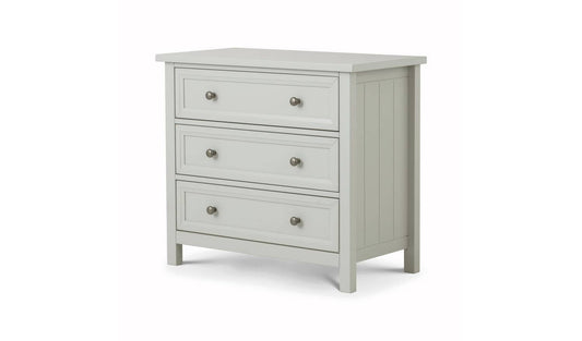 Julian Bowen Maine Wide 3 Drawer Chest - Dove Grey