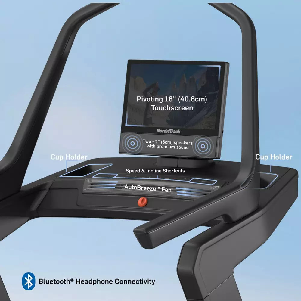 Nordic Track X16 Treadmill with Incline and Bluetooth
