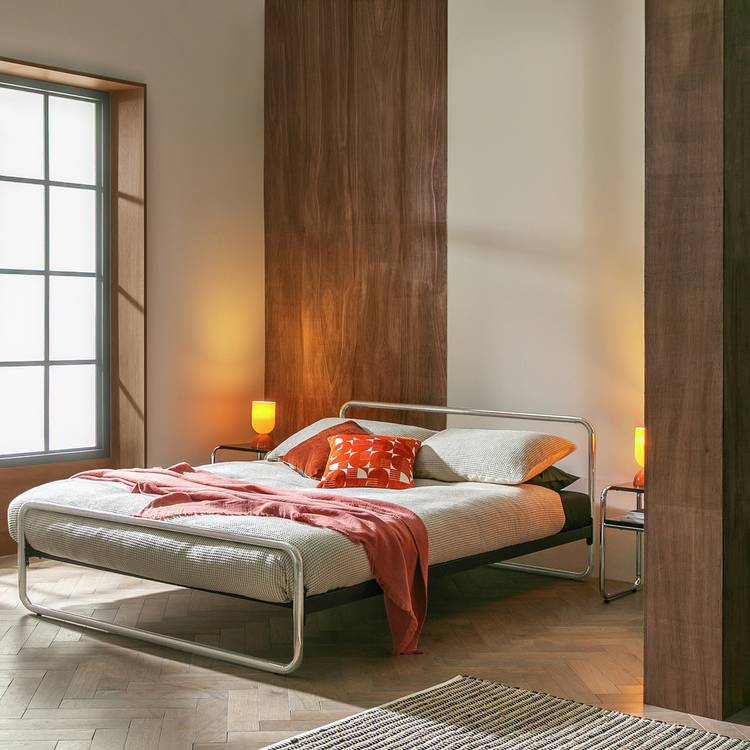 Habitat Albers Steel Double Bed Frame - Nickle