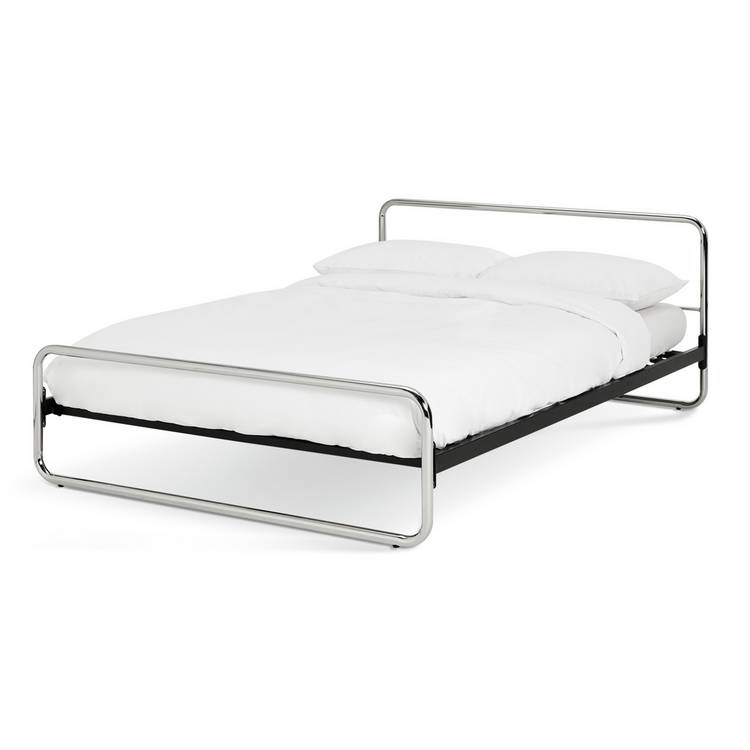 Habitat Albers Steel Double Bed Frame - Nickle