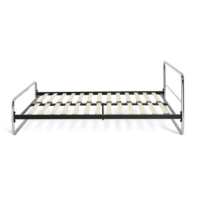 Habitat Albers Steel Double Bed Frame - Nickle
