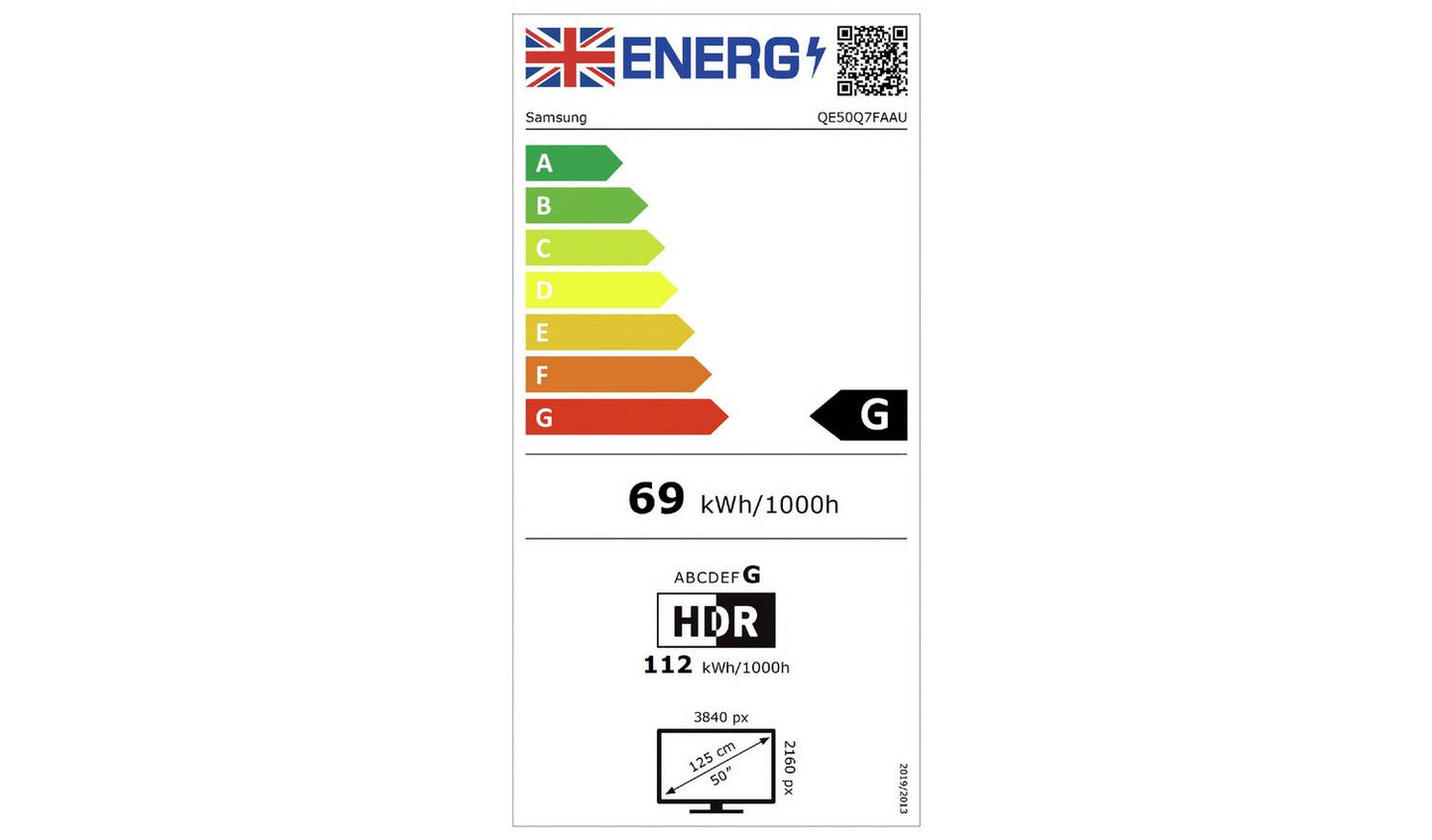 Samsung 50 Inch QE50Q7FAAUXXU Smart 4K UHD HDR QLED TV