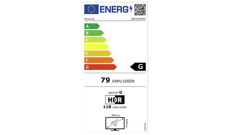 Samsung 55 Inch QE55Q7FAAU Smart 4K UHD HDR LED TV